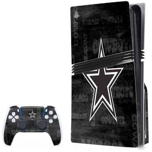 NFL Dallas Cowboys Black & White PlayStation PS5 Skins