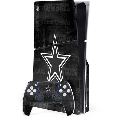 NFL Dallas Cowboys Black & White PlayStation PS5 Skins