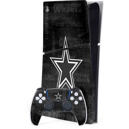 NFL Dallas Cowboys Black & White PlayStation PS5 Skins