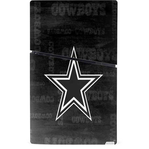 NFL Dallas Cowboys Black & White PS5 Slim Digital Edition Console Skin