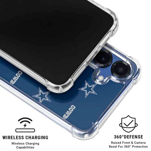 NFL Dallas Cowboys Blitz Series Galaxy S25 Clear Case