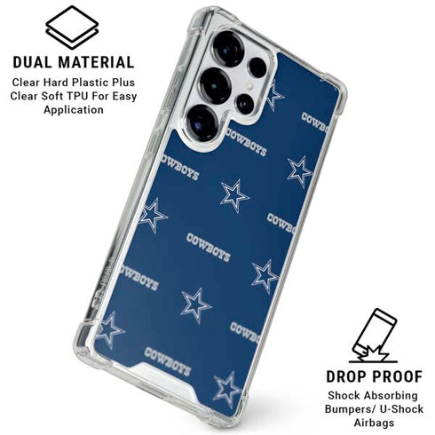 NFL Dallas Cowboys Blitz Series Galaxy S25 Ultra Clear Case