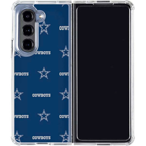 NFL Dallas Cowboys Blitz Series Galaxy Z Fold5 5G Clear Case