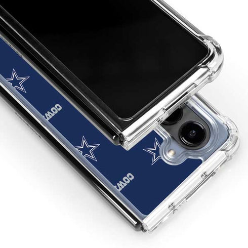 NFL Dallas Cowboys Blitz Series Galaxy Z Fold5 5G Clear Case