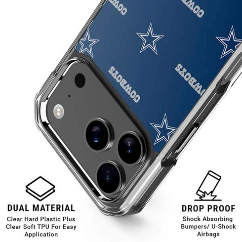 NFL Dallas Cowboys Blitz Series iPhone 18 Pro Clear Case