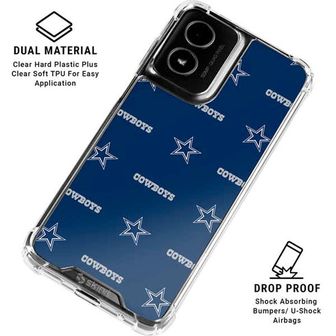 NFL Dallas Cowboys Blitz Series Moto G Power 5G (2024) Clear Case