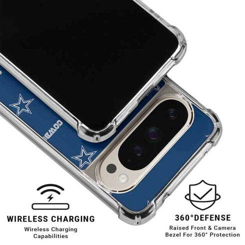 NFL Dallas Cowboys Blitz Series Pixel 9/9 Pro Clear Case