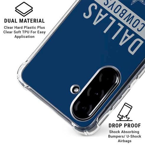 NFL Dallas Cowboys Blue Performance Series Galaxy A36 5G Clear Case