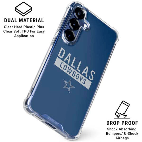 NFL Dallas Cowboys Blue Performance Series Galaxy S25 Plus Clear Case