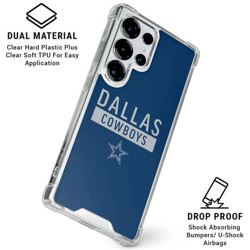 NFL Dallas Cowboys Blue Performance Series Galaxy S25 Ultra Clear Case