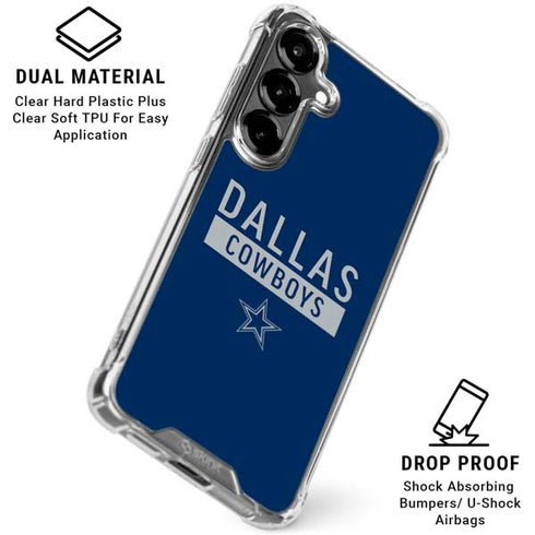 NFL Dallas Cowboys Blue Performance Series Galaxy S26 Plus Clear Case