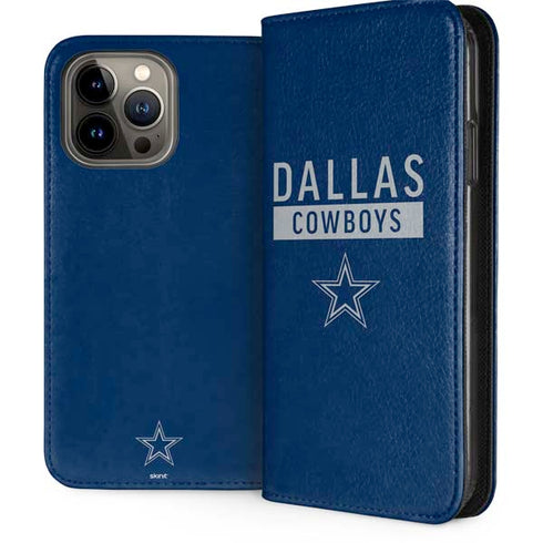 NFL Dallas Cowboys Blue Performance Series iPhone 13 Pro Max Folio Case
