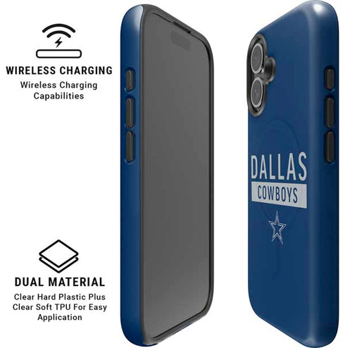NFL Dallas Cowboys Blue Performance Series iPhone 16 Magsafe Impact Case