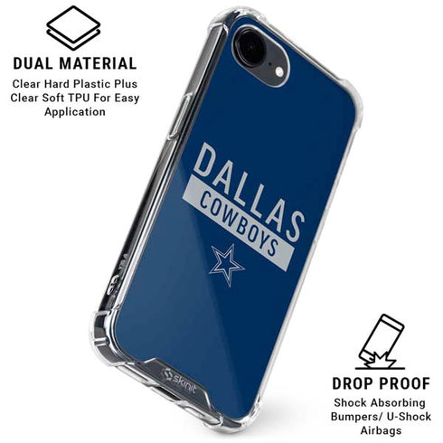 NFL Dallas Cowboys Blue Performance Series iPhone 16e Clear Case