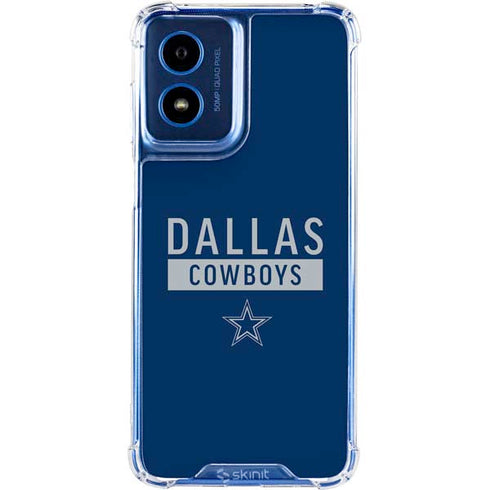 NFL Dallas Cowboys Blue Performance Series Moto G 5G (2024) Clear Case