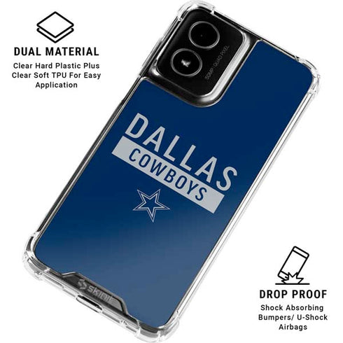 NFL Dallas Cowboys Blue Performance Series Moto G Power 5G (2024) Clear Case