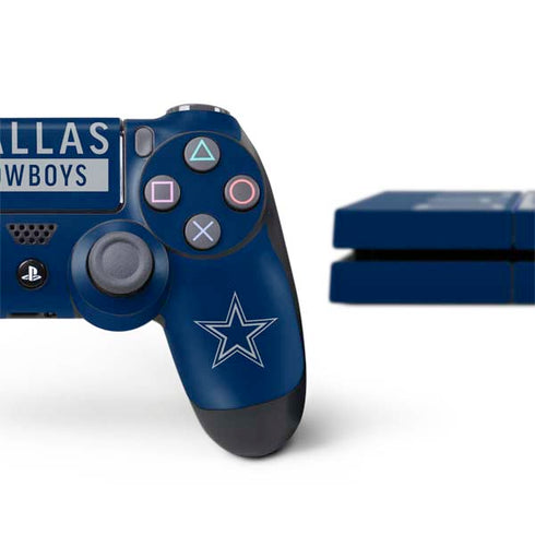 NFL Dallas Cowboys Blue Performance Series PS4 Console and Controller Bundle Skin