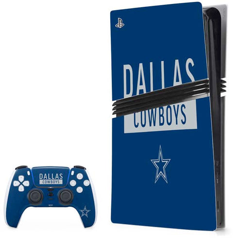 NFL Dallas Cowboys Blue Performance Series PS5 Pro Bundle Skin