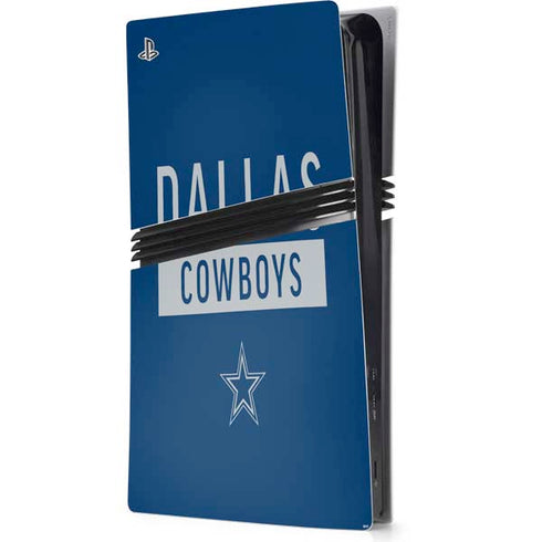 NFL Dallas Cowboys Blue Performance Series PS5 Pro Console Skin