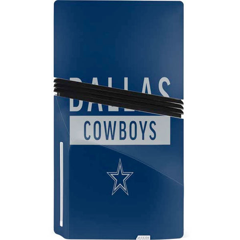 NFL Dallas Cowboys Blue Performance Series PS5 Pro Disk Bundle Skin