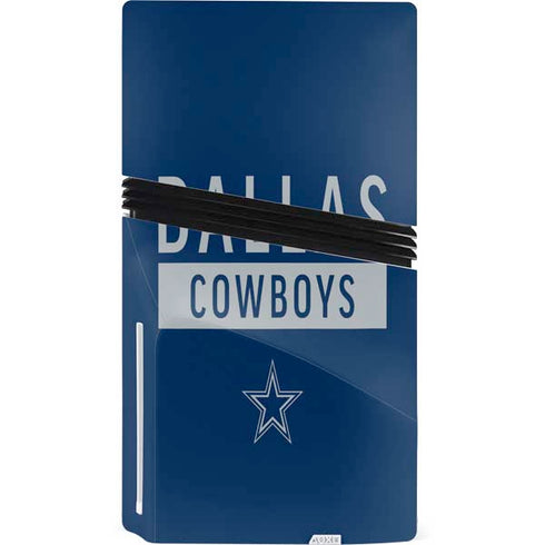 NFL Dallas Cowboys Blue Performance Series PS5 Pro Disk Console Skin