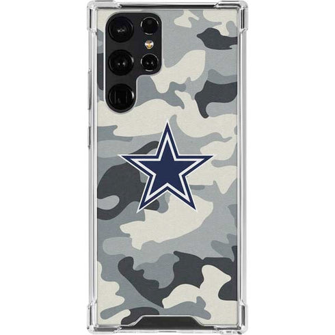 NFL Dallas Cowboys Camo Galaxy S23 Ultra Clear Case