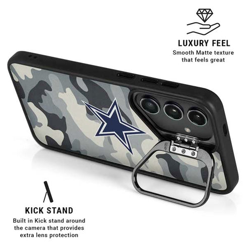 NFL Dallas Cowboys Camo Galaxy S25 Kickstand Case