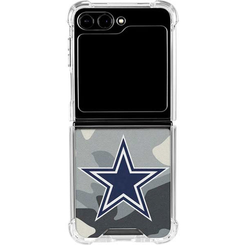 NFL Dallas Cowboys Camo Galaxy Z Flip6 Clear Case