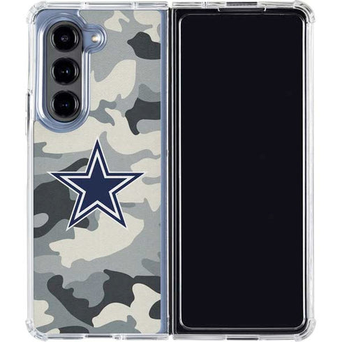NFL Dallas Cowboys Camo Galaxy Z Fold5 5G Clear Case