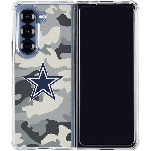 NFL Dallas Cowboys Camo Galaxy Z Fold6 Clear Case