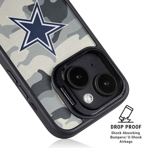 NFL Dallas Cowboys Camo iPhone 14 Kickstand Case