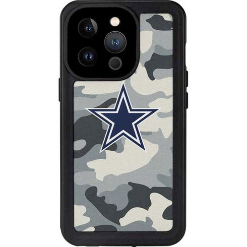 NFL Dallas Cowboys Camo iPhone 15 Pro Waterproof Case