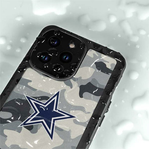 NFL Dallas Cowboys Camo iPhone 15 Pro Waterproof Case