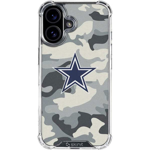 NFL Dallas Cowboys Camo iPhone 16 Clear Case