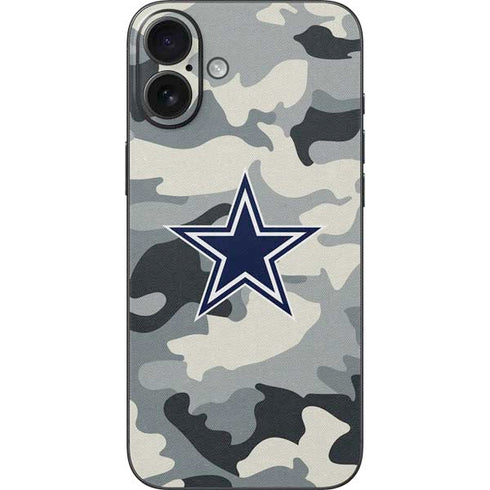 NFL Dallas Cowboys Camo iPhone 16 Plus Skin