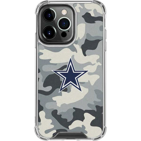 NFL Dallas Cowboys Camo iPhone 16 Pro Clear Case