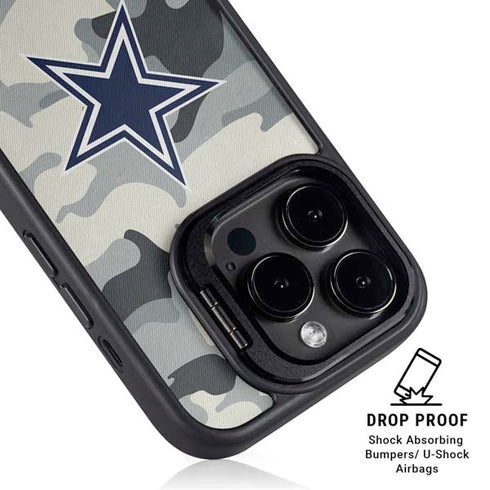 NFL Dallas Cowboys Camo iPhone 16 Pro Kickstand Case