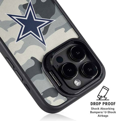 NFL Dallas Cowboys Camo iPhone 16 Pro Max Kickstand Case