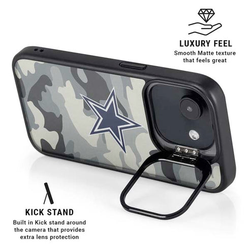 NFL Dallas Cowboys Camo iPhone 16e Kickstand Case