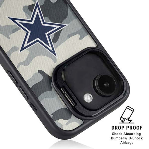 NFL Dallas Cowboys Camo iPhone 16e Kickstand Case