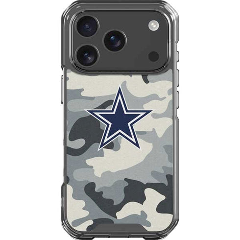 NFL Dallas Cowboys Camo iPhone 18 Pro Clear Case