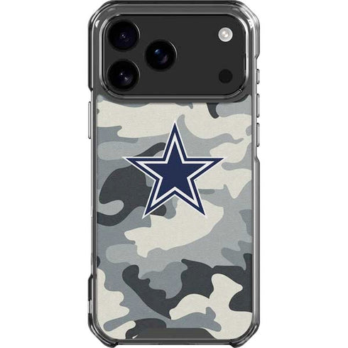 NFL Dallas Cowboys Camo iPhone 18 Pro Max Clear Case