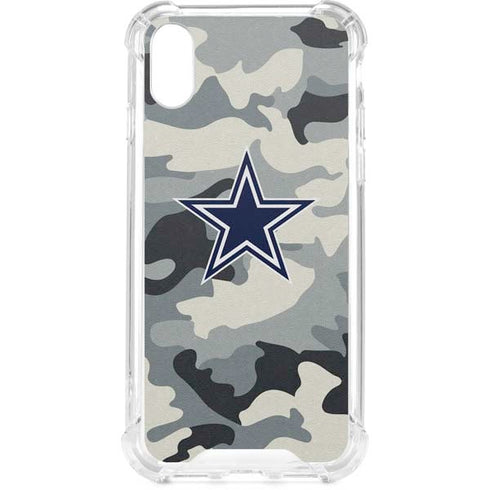 NFL Dallas Cowboys Camo iPhone XS Clear Case