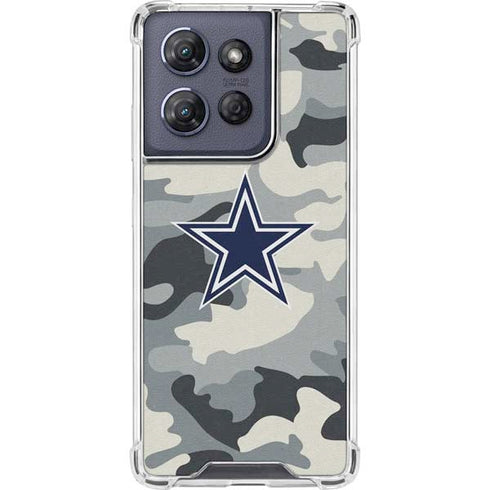 NFL Dallas Cowboys Camo Moto G 5G (2025) Clear Case