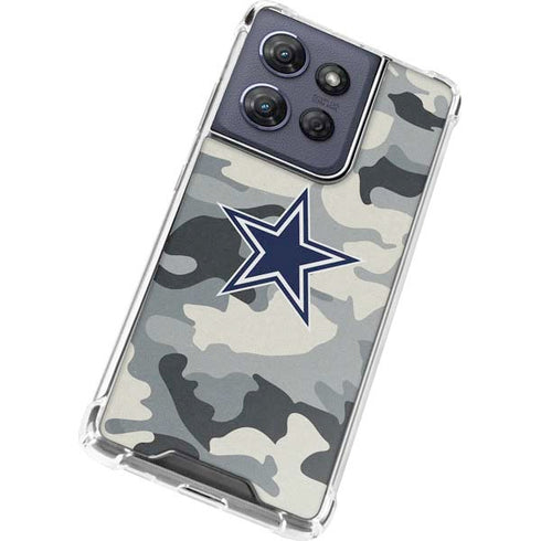 NFL Dallas Cowboys Camo Moto G 5G (2025) Clear Case