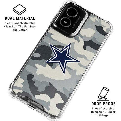 NFL Dallas Cowboys Camo Moto G Power 5G (2024) Clear Case