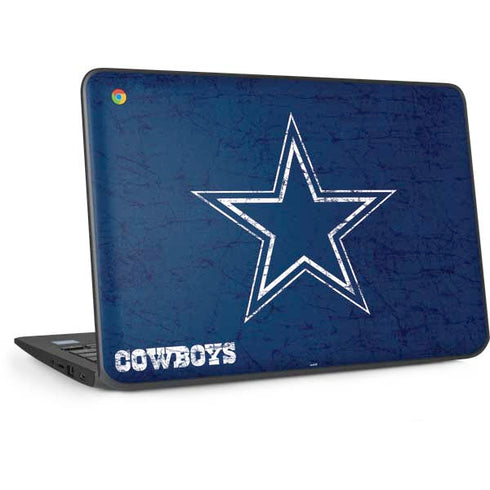 NFL Dallas Cowboys Distressed HP Chromebook Skin