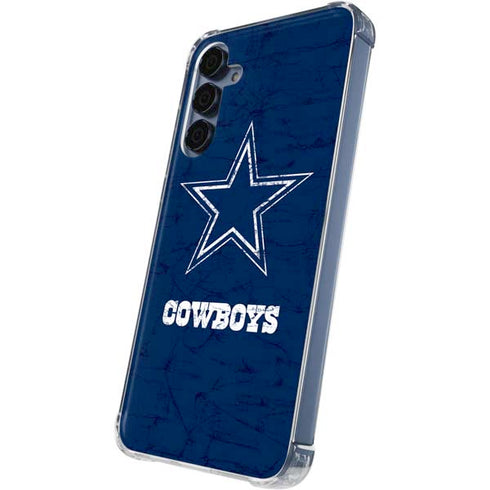 NFL Dallas Cowboys Distressed Galaxy A55 5G Clear Case