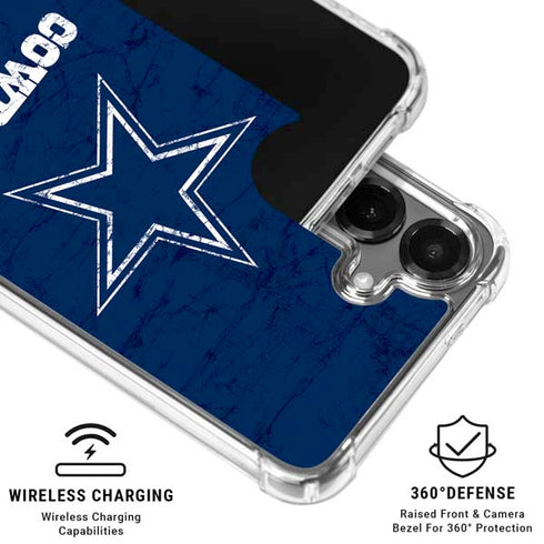 NFL Dallas Cowboys Distressed Galaxy S26 Clear Case