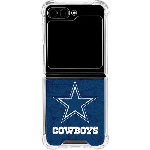NFL Dallas Cowboys Distressed Galaxy Z Flip6 Clear Case